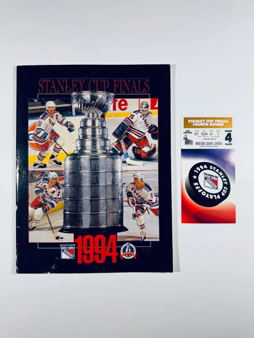 1994 New York Rangers Stanley Cup Finals GM 7 Mark Messier Ticket Hockey and Program - Northwest Cascade Collectibles