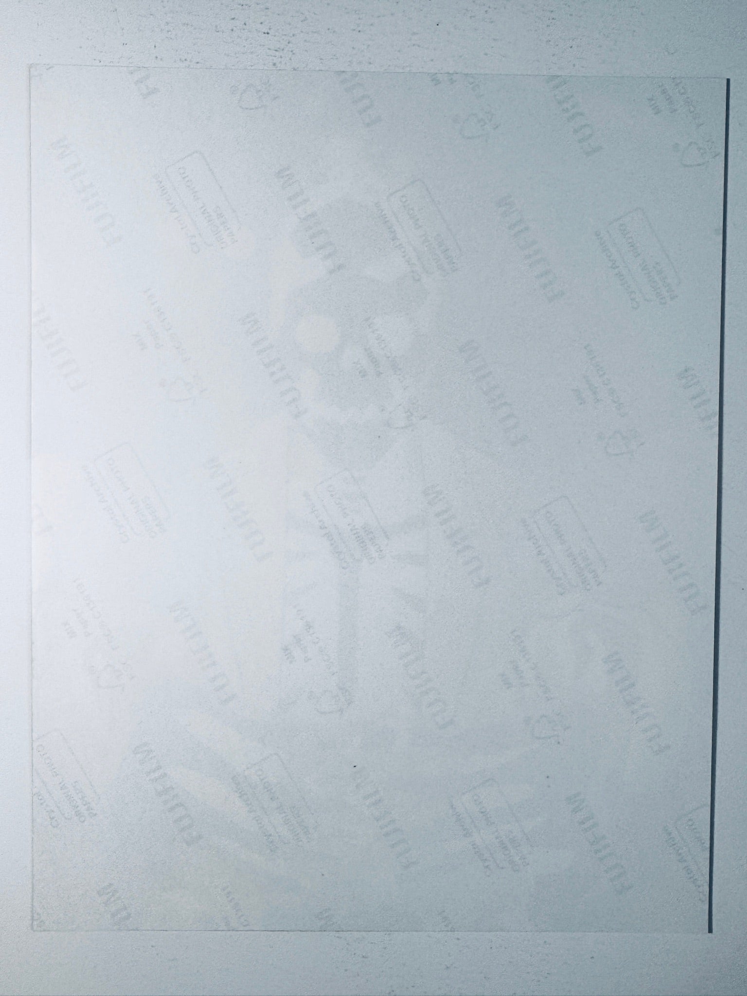 Back condition view of the Fujifilm Crystal Archive paper for the Alan Tudyk signed Creature Commandos 8x10 photo.