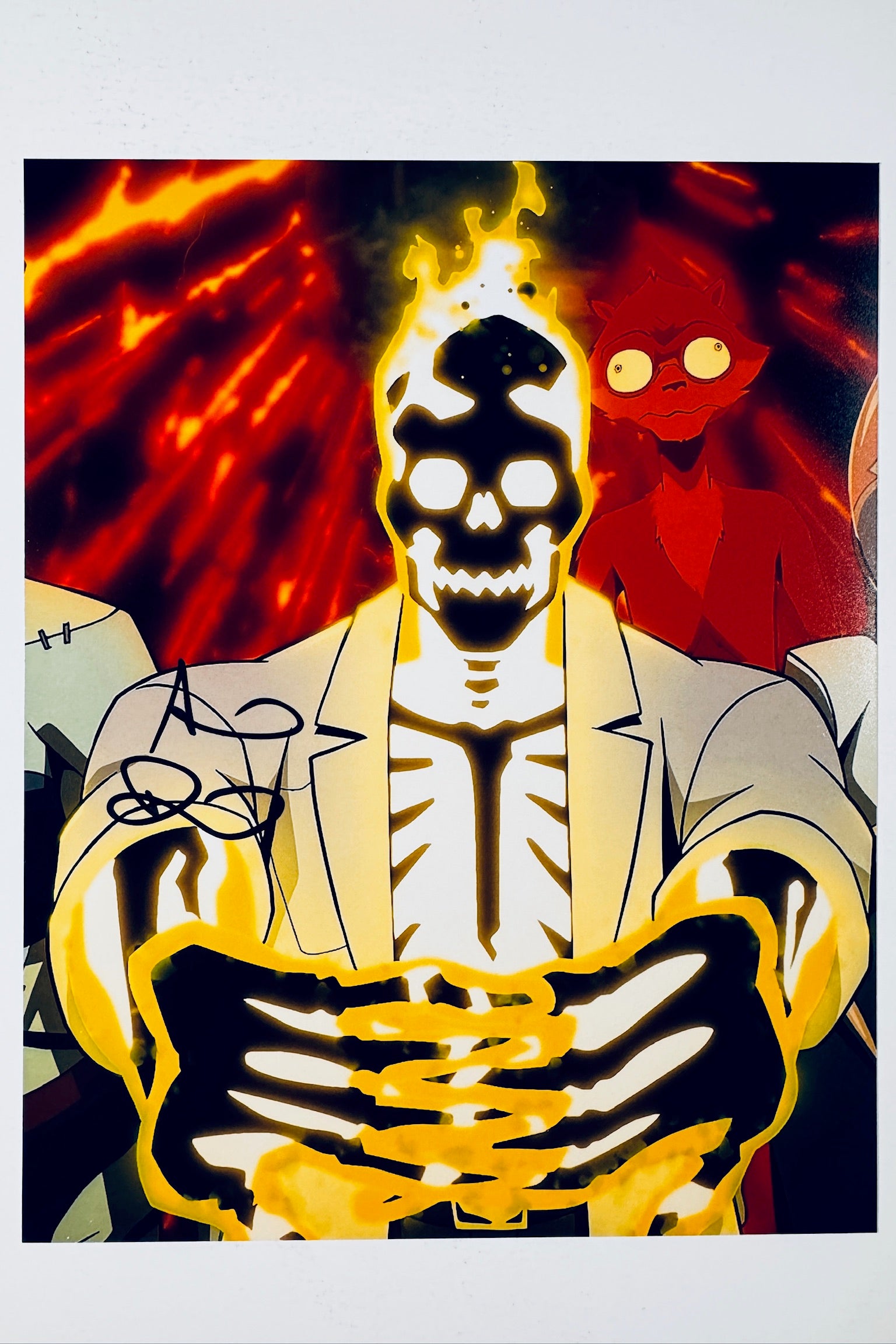 Alan Tudyk hand-signed 8x10 matte photo featuring Doctor Phosphorus from the DC Studios series Creature Commandos.