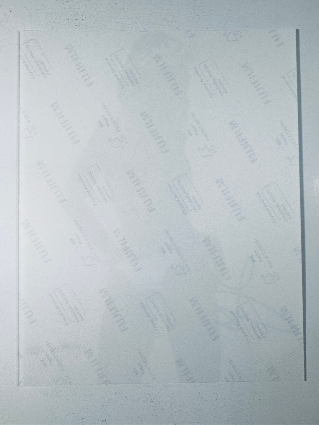 Back of the Fujifilm photographic paper showing the reverse side condition and paper branding for the Alexis Ren signed collectible.