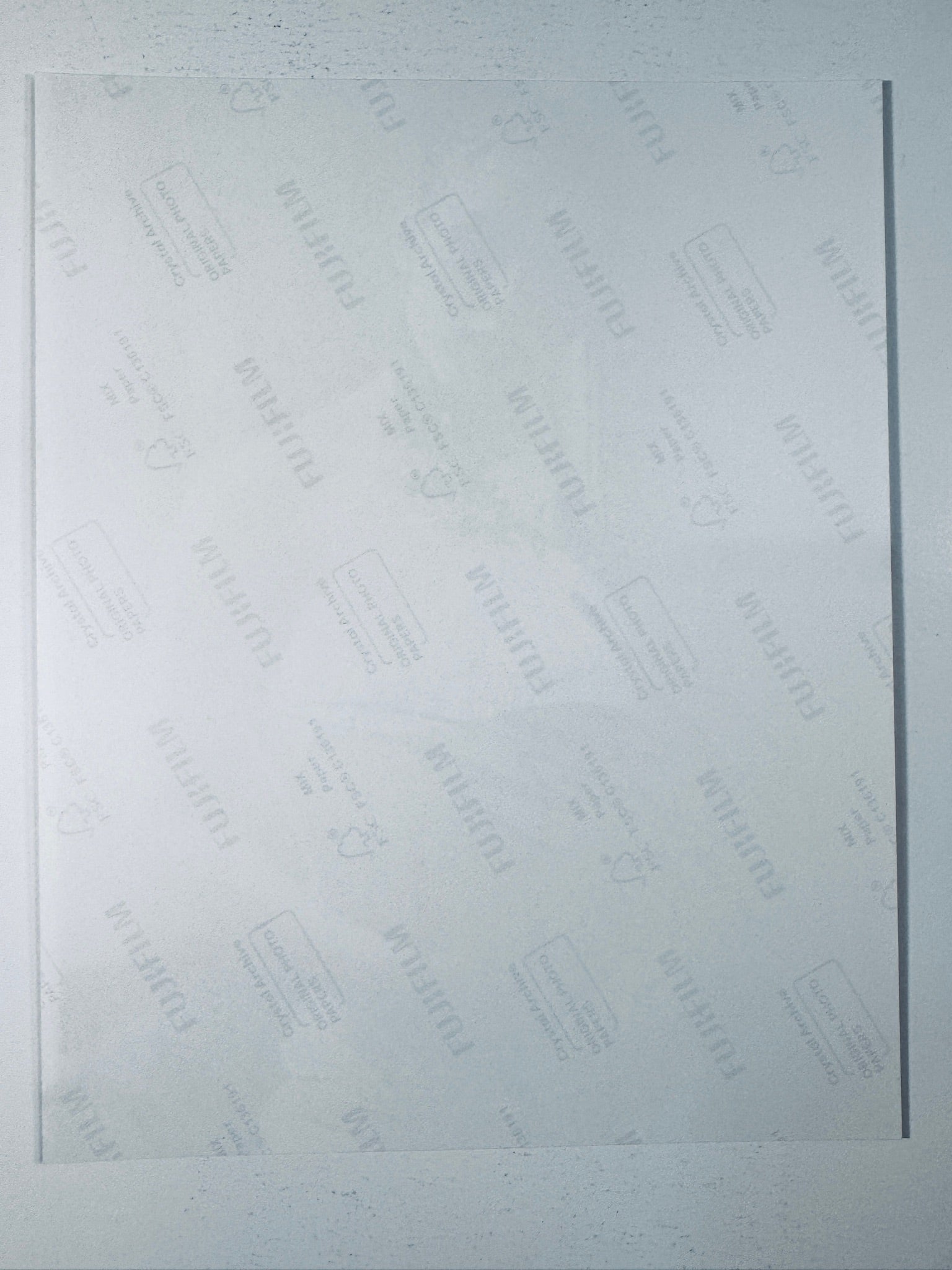 Back of the Fujifilm photographic paper showing the reverse side condition and paper branding for the Alicia Keys signed collectible.