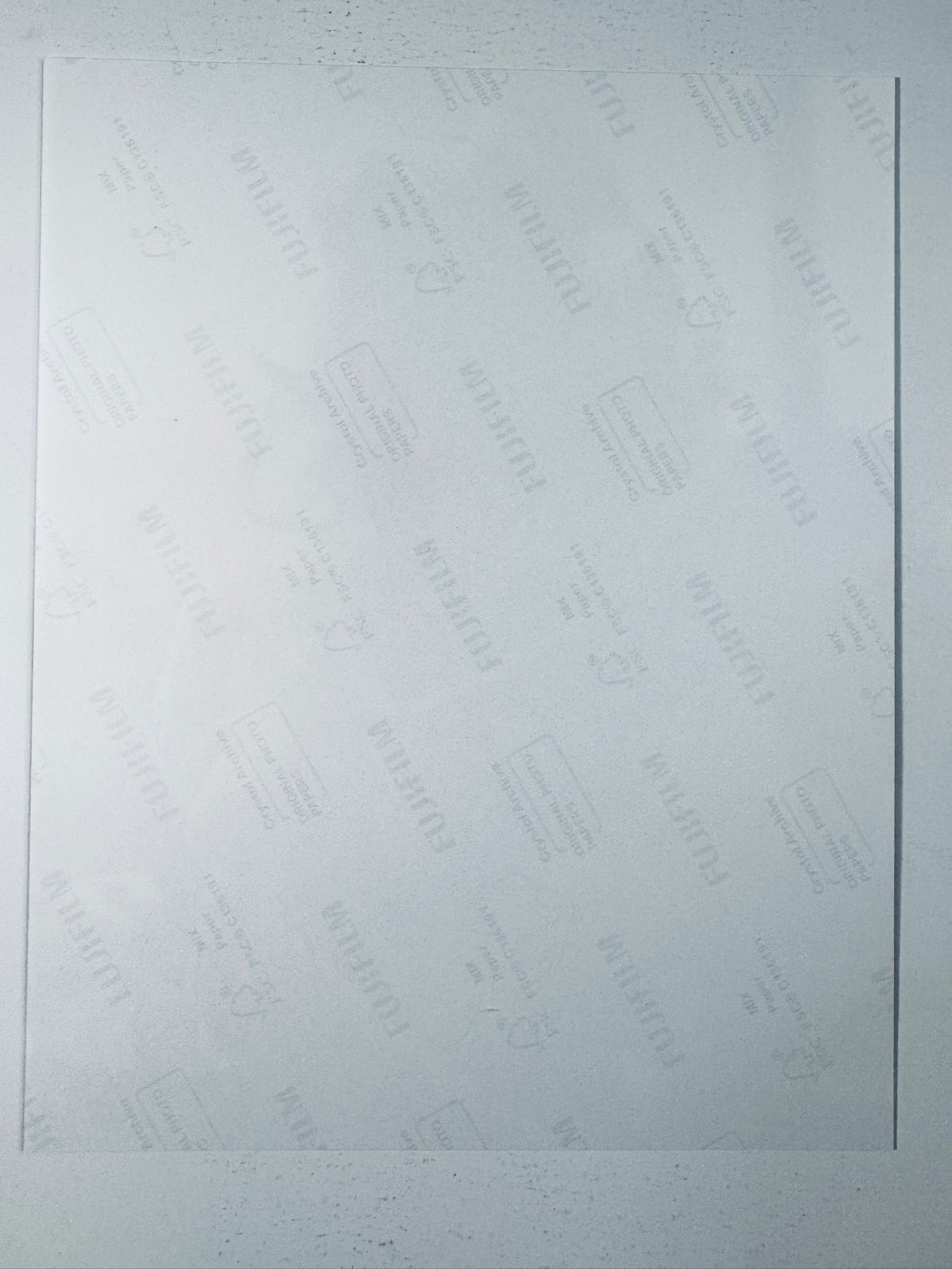 Fujifilm Crystal Archive photographic paper back surface showing the authentic backing and matte paper texture for the Amy Smart signed photo.