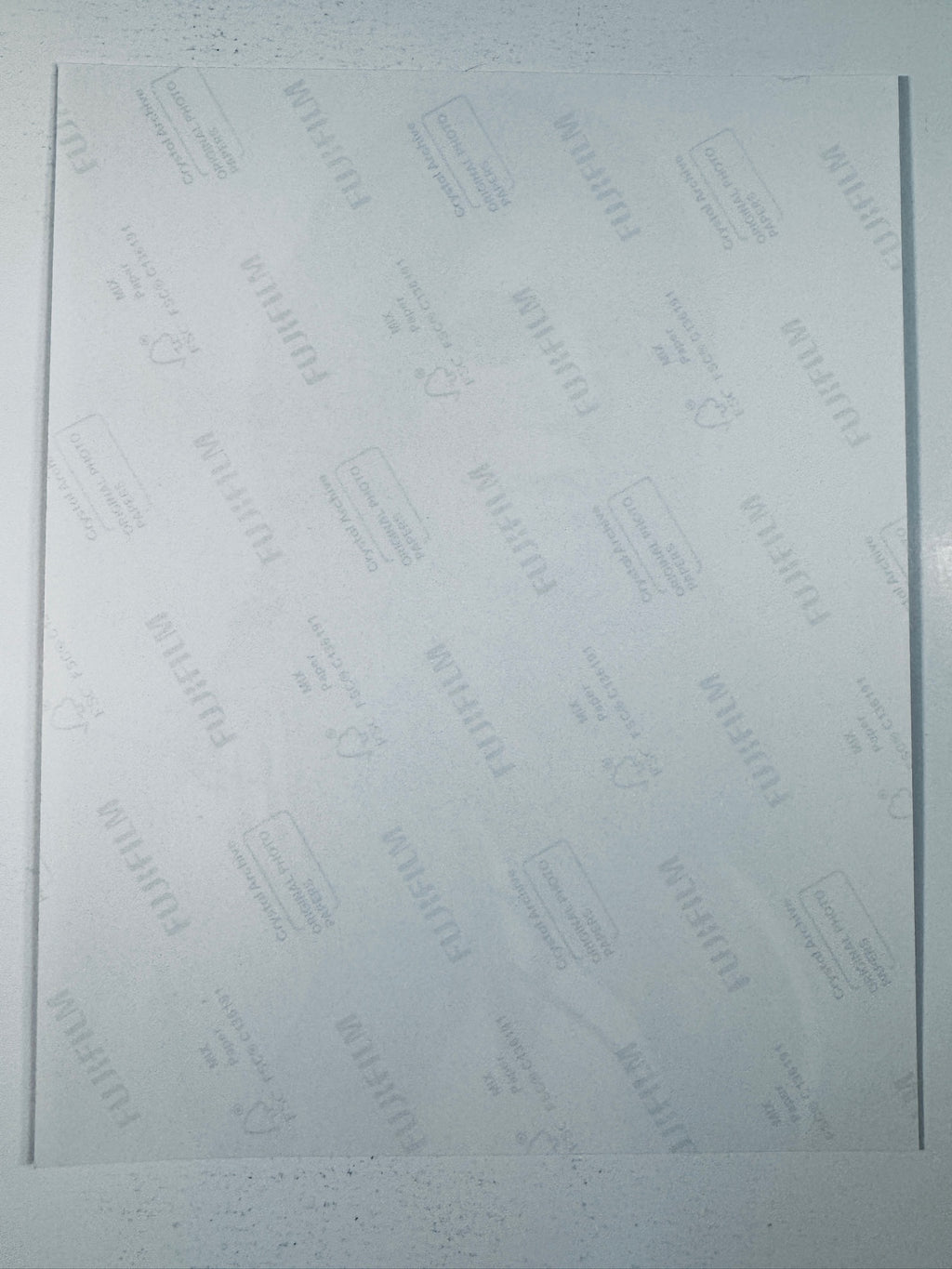 Fujifilm Crystal Archive photographic paper back surface showing the authentic backing and matte paper texture for the Anna Kendrick signed photo.