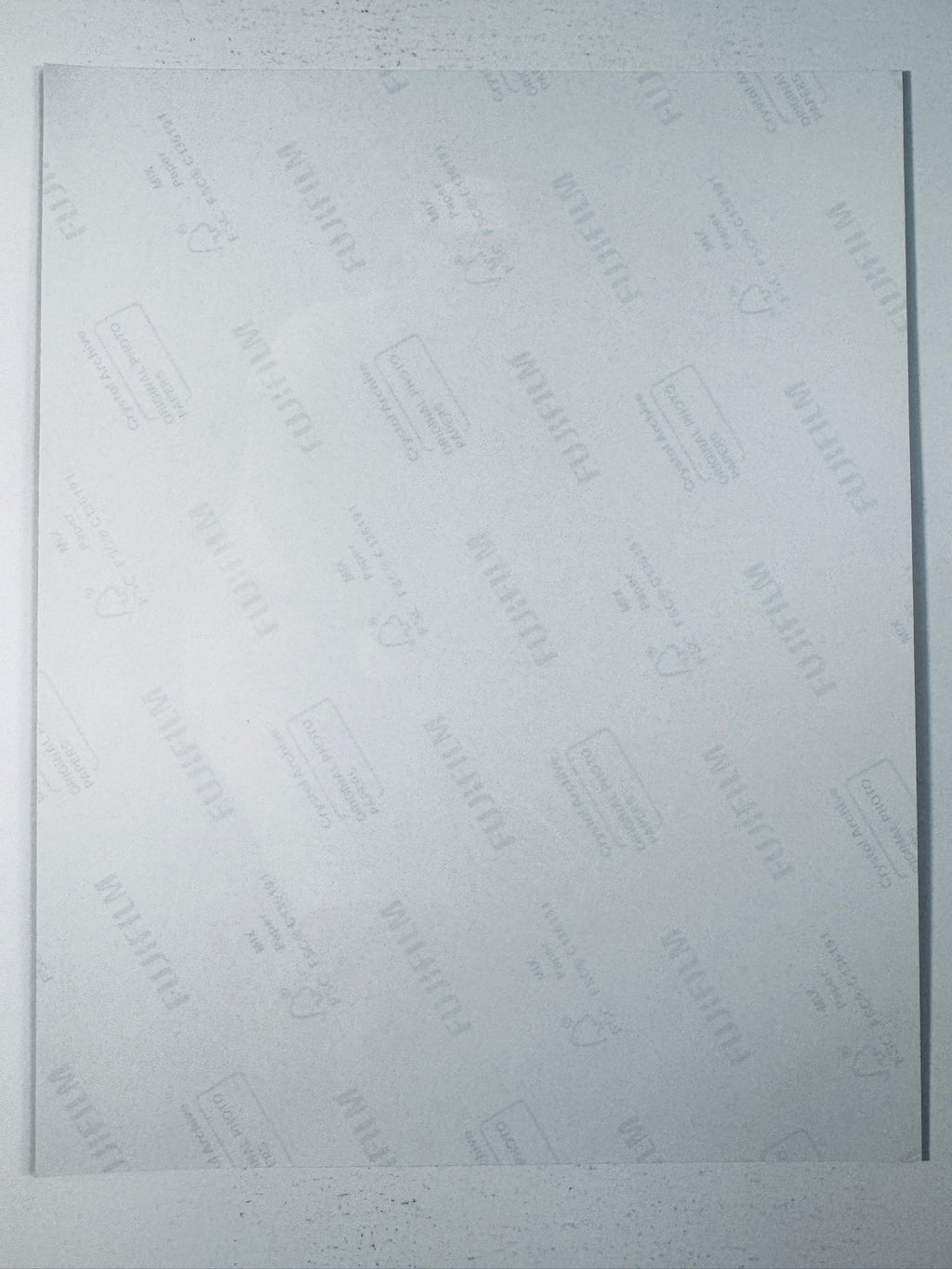 Fujifilm Crystal Archive photographic paper back surface showing the authentic backing and paper condition for the Annika Sorenstam signed golf photo.