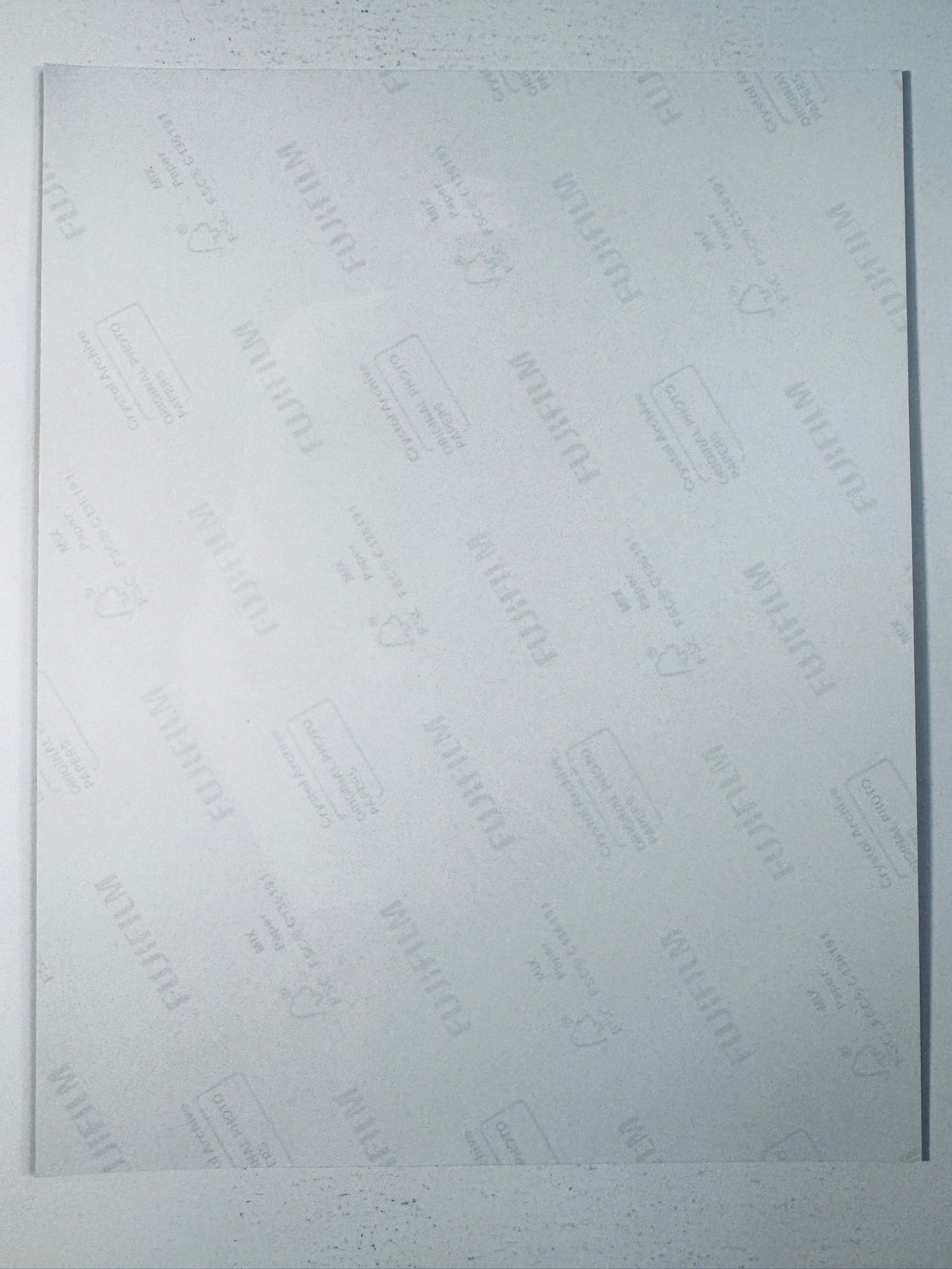 Fujifilm Crystal Archive photographic paper back surface showing the authentic backing and paper condition for the Annika Sorenstam signed golf photo.