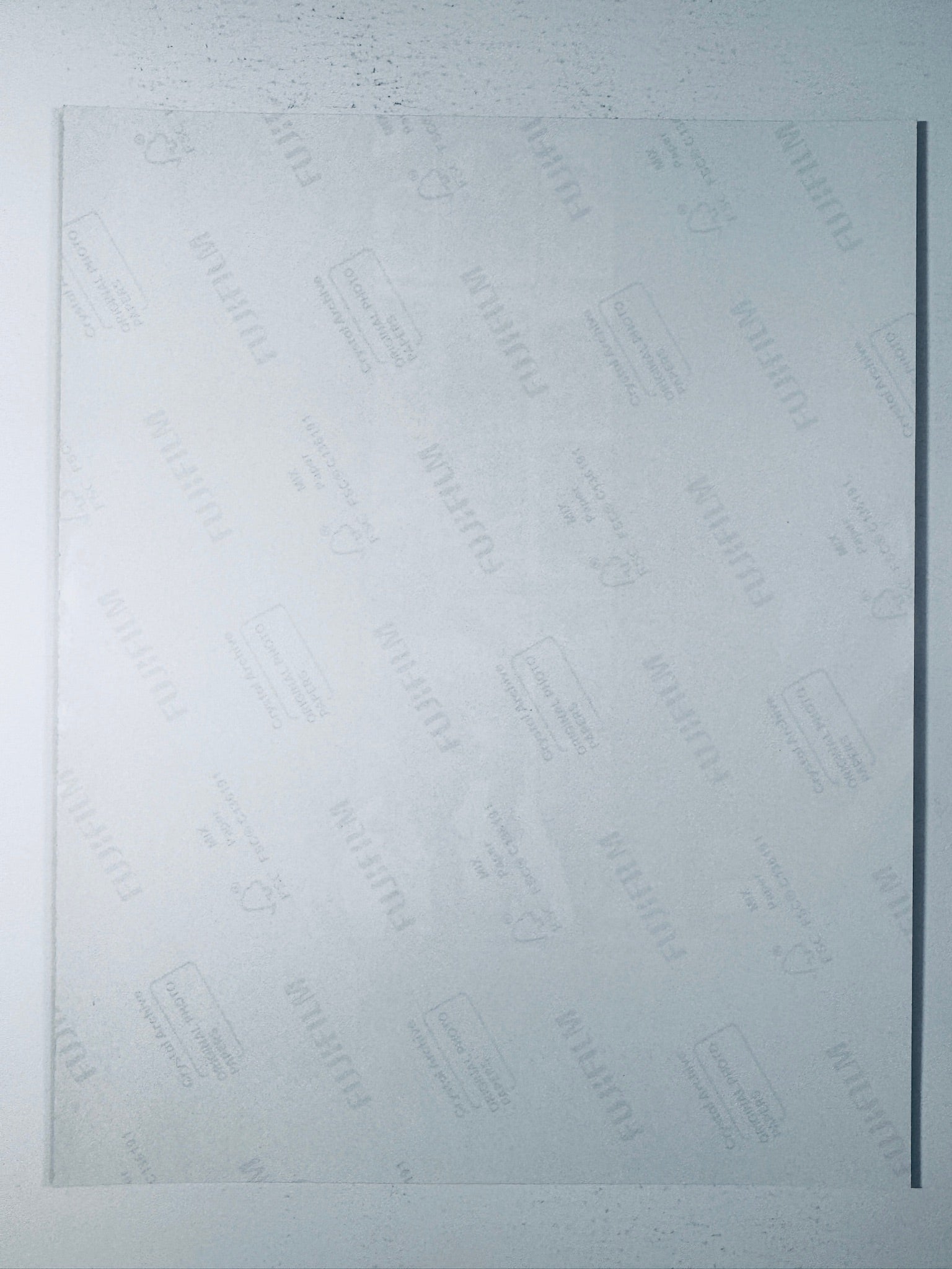 Back condition view of the Fujifilm Crystal Archive paper for the Barack Obama signed 8x10 photo.