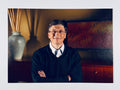 Autographed 5x7 photograph of Microsoft co-founder Bill Gates signed "Best wishes, Bill Gates" in black ink.