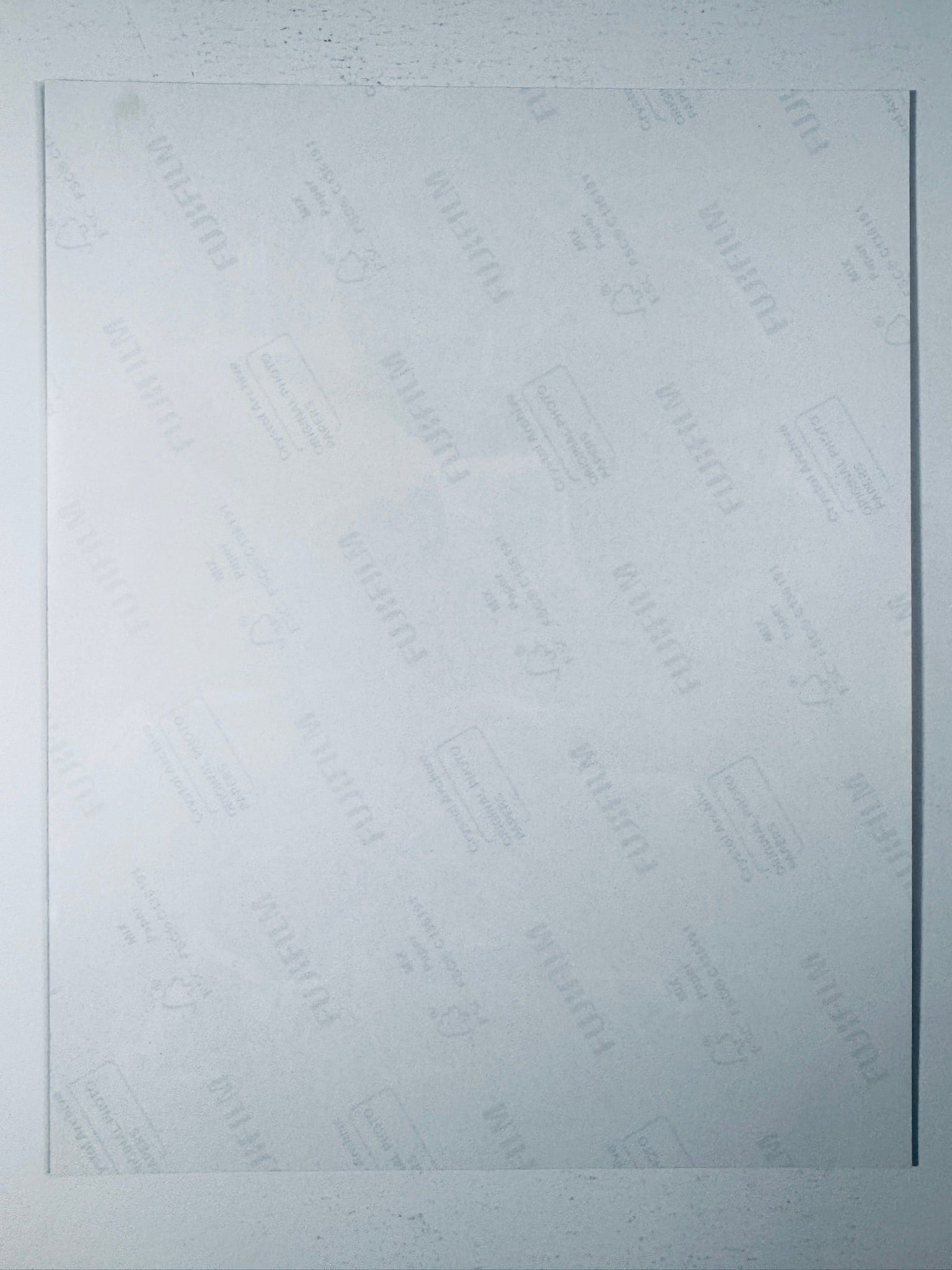 Back of the Fujifilm photographic paper showing the reverse side condition and paper branding for the Bo Nix signed Denver Broncos collectible.