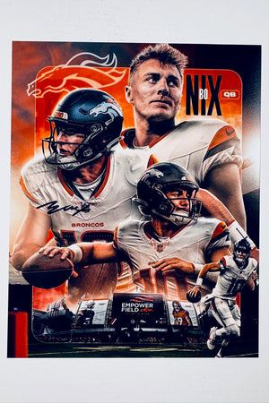Bo Nix Hand-Signed 8x10 Matte Photo – Denver Broncos Authentic NFL Autograph