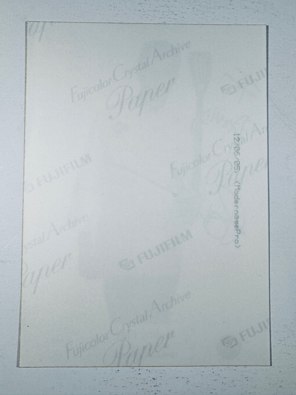 Back of the authentic Bobby Flay signed photo printed on Fujicolor Crystal Archive Paper.
