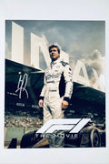 Brad Pitt hand-signed 8x10 matte photo featuring Sonny Hayes in F1 The Movie.