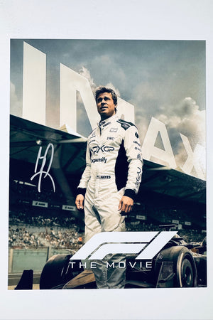 Brad Pitt Hand-Signed 8x10 Matte Photo – F1 The Movie Authentic Autograph