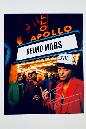 Bruno Mars Hand-Signed 8x10 Matte Photo – Authentic Music Memorabilia