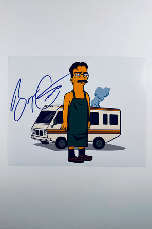 Bryan Cranston Hand-Signed 8x10 Matte Photo – Walter White Breaking Bad Simpsons Sketch Authentic Autograph COA