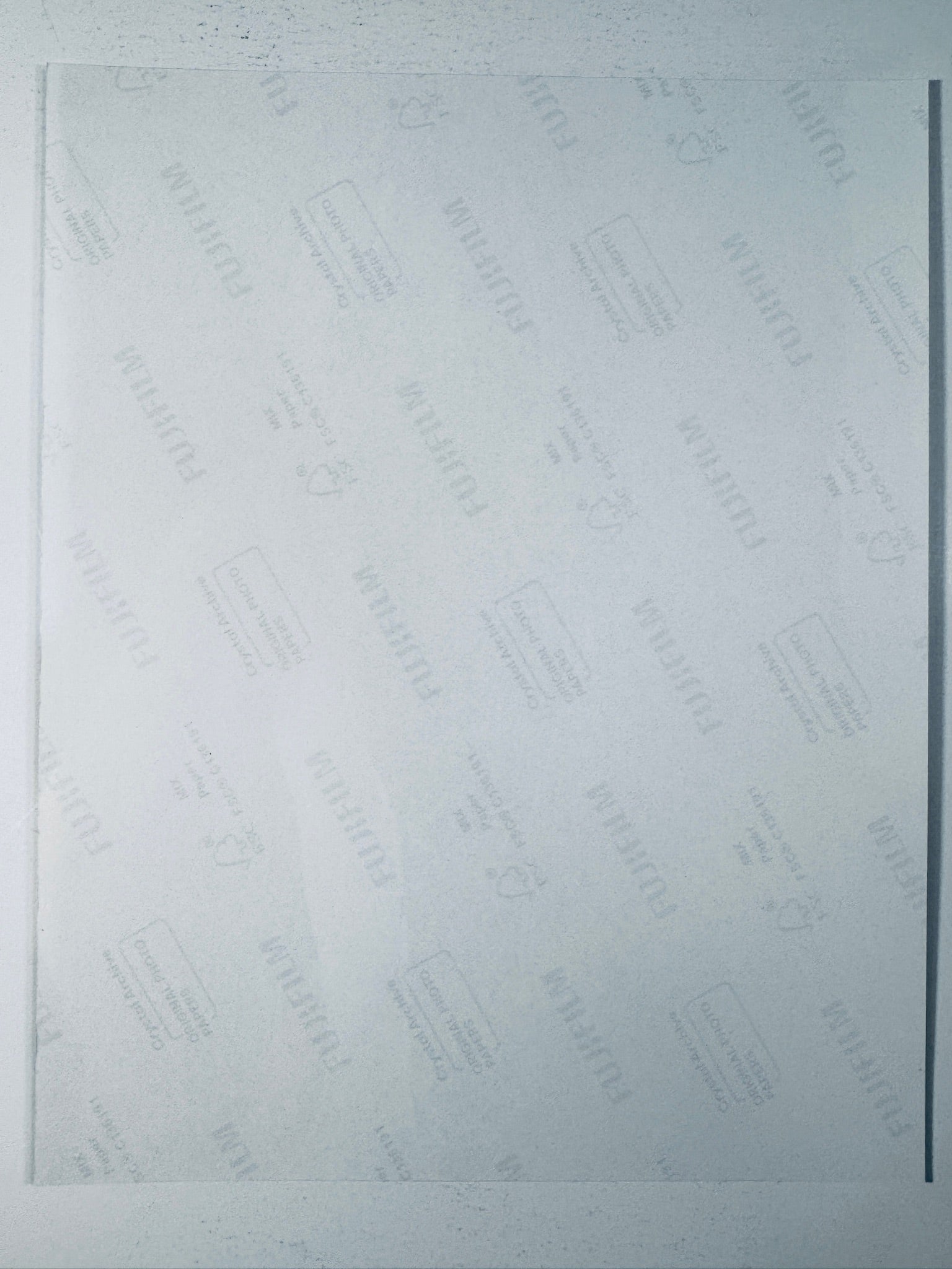 Back condition view of the Fujifilm Crystal Archive paper for the Candice Swanepoel signed 8x10 photo.