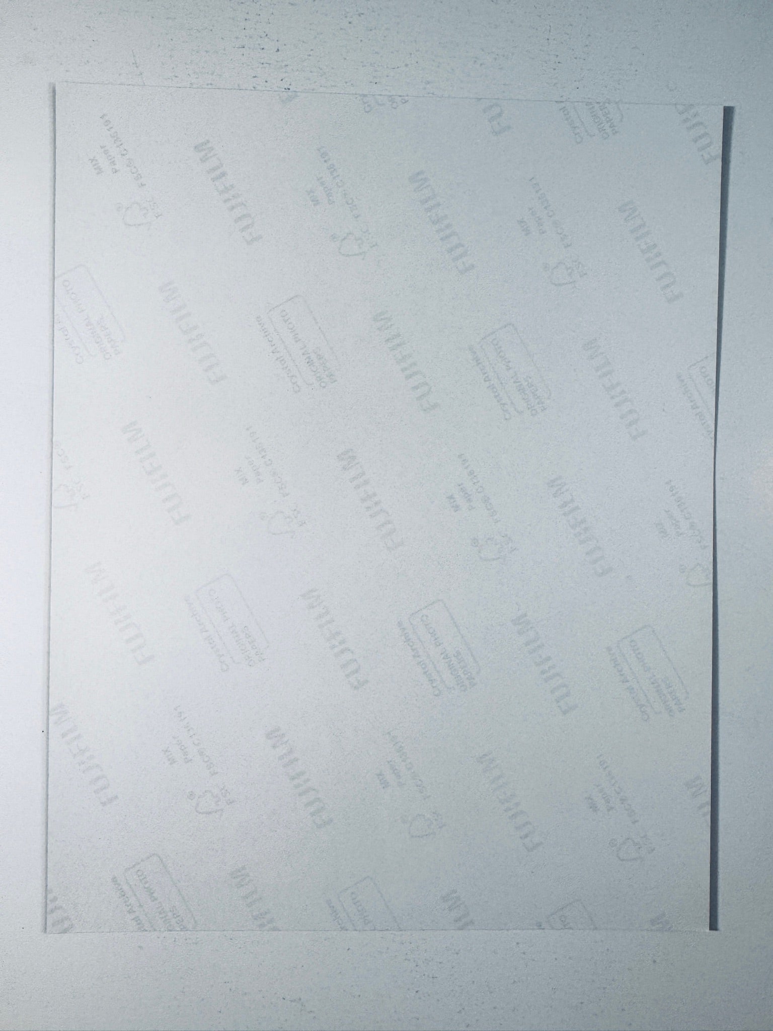 Back condition view of the Fujifilm Crystal Archive paper for the Cara Delevingne signed 8x10 photo.