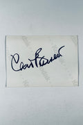 Full back view of vintage photo card featuring Carol Burnett hand signature in black marker on Kodak paper.