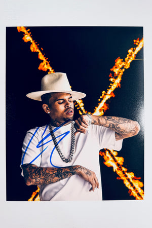 Chris Brown Hand-Signed 8x10 Matte Photo – Authentic Music Memorabilia