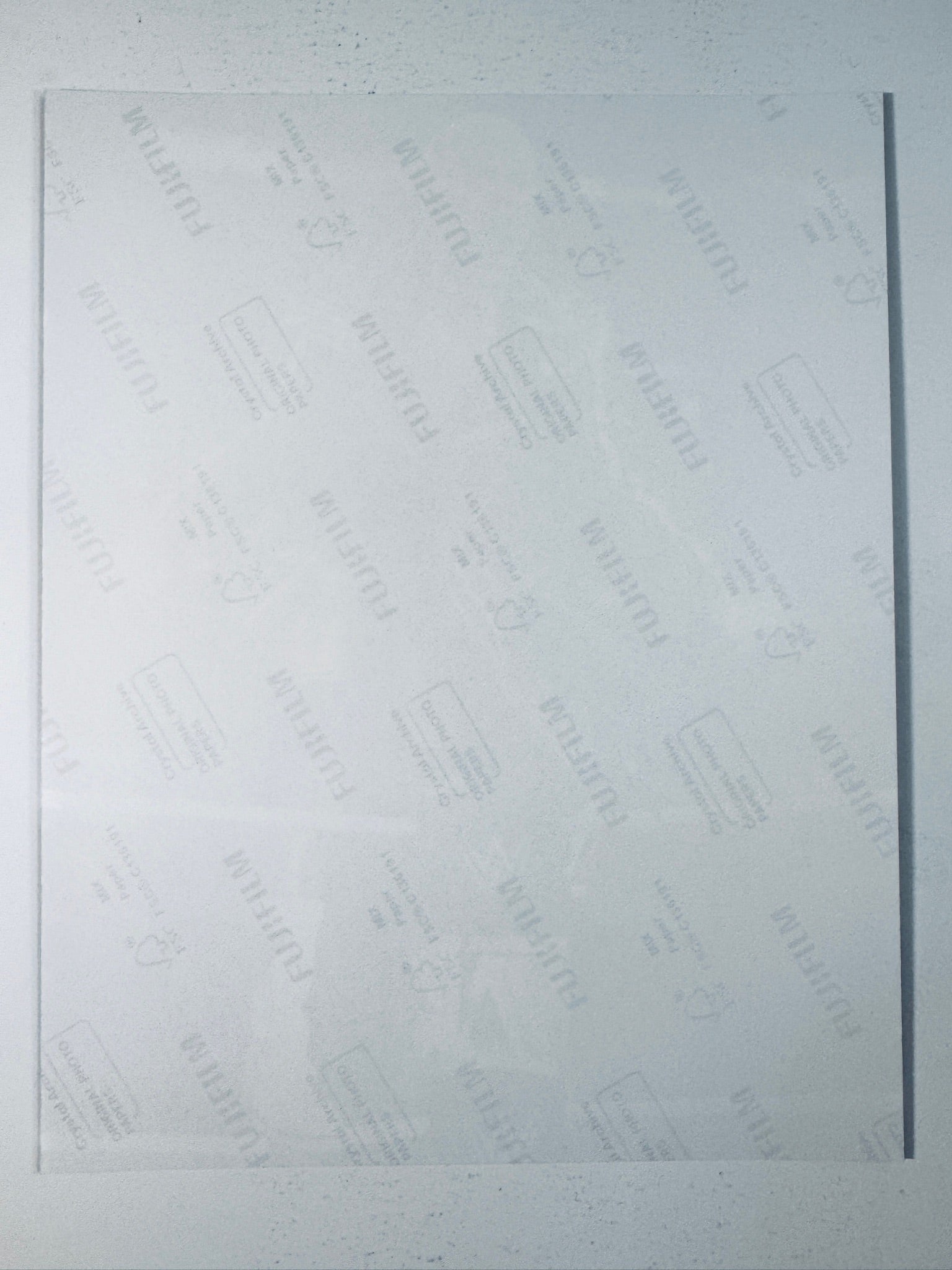 Back of the Fujifilm photographic paper showing the reverse side condition and paper branding for the Cody Rhodes signed collectible.