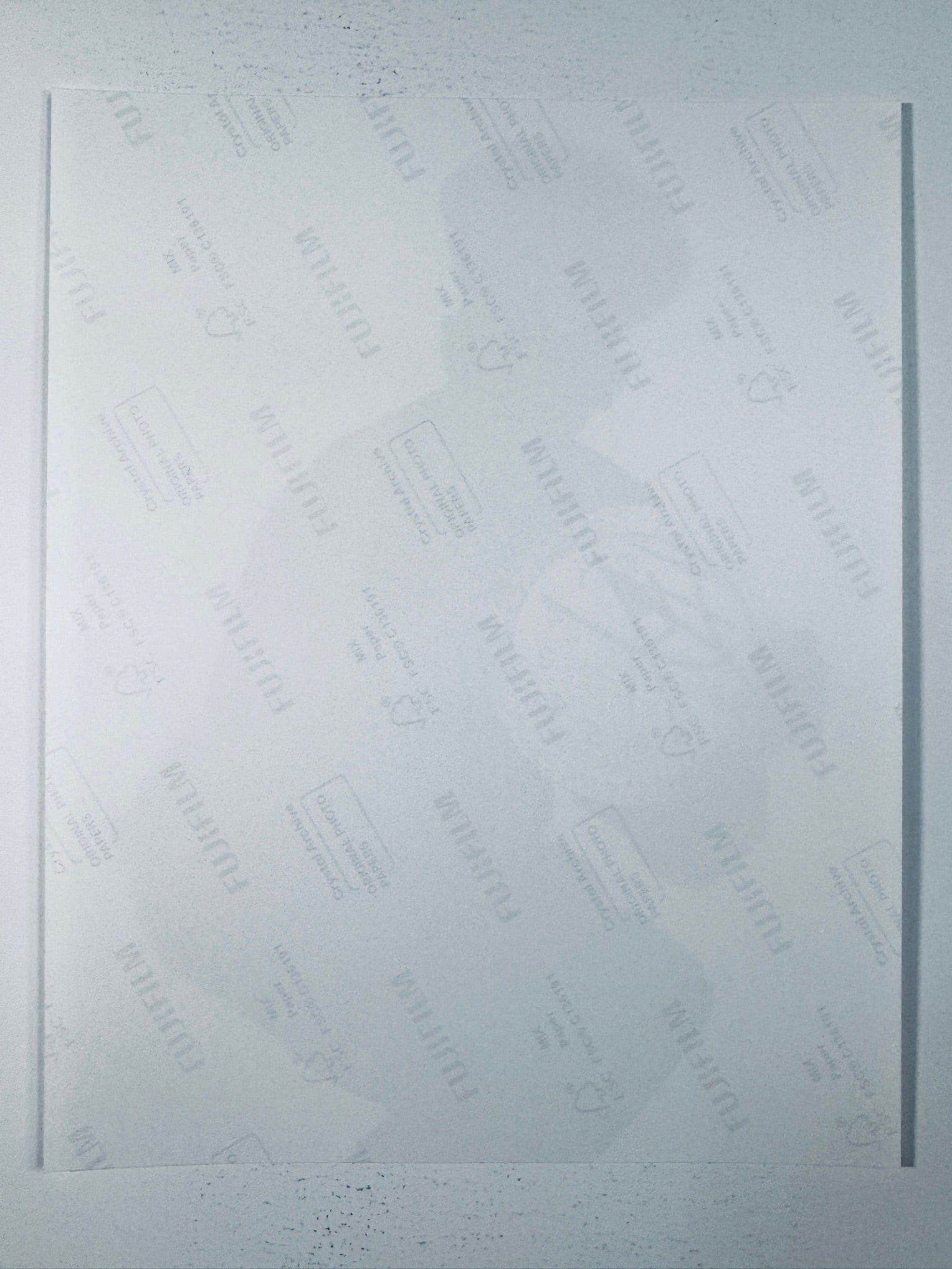 Fujifilm Crystal Archive photographic paper back surface showing the authentic backing and matte paper texture for the Flavor Flav signed photo.