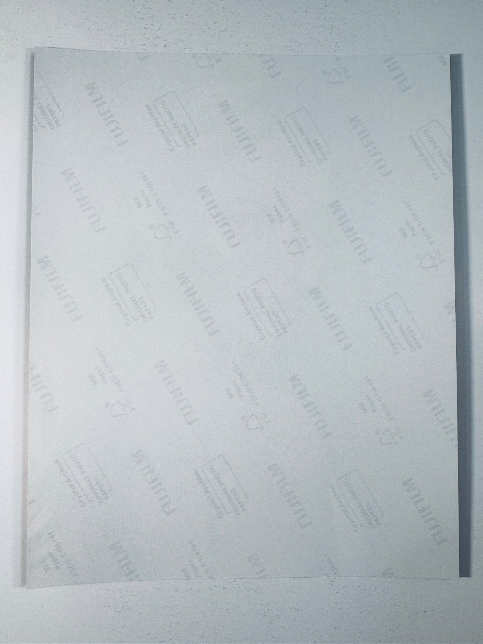 Back of the Fujifilm photographic paper showing the reverse side condition and paper branding for the Freya Allan signed collectible.