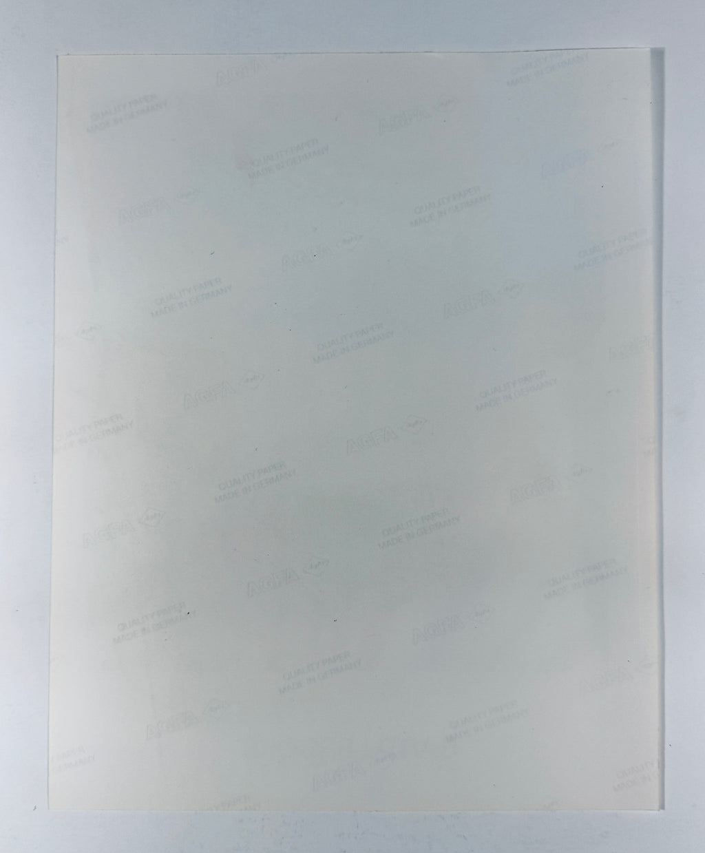 Back side of the vintage Garth Brooks signed photo showing Agfa photo paper watermark.