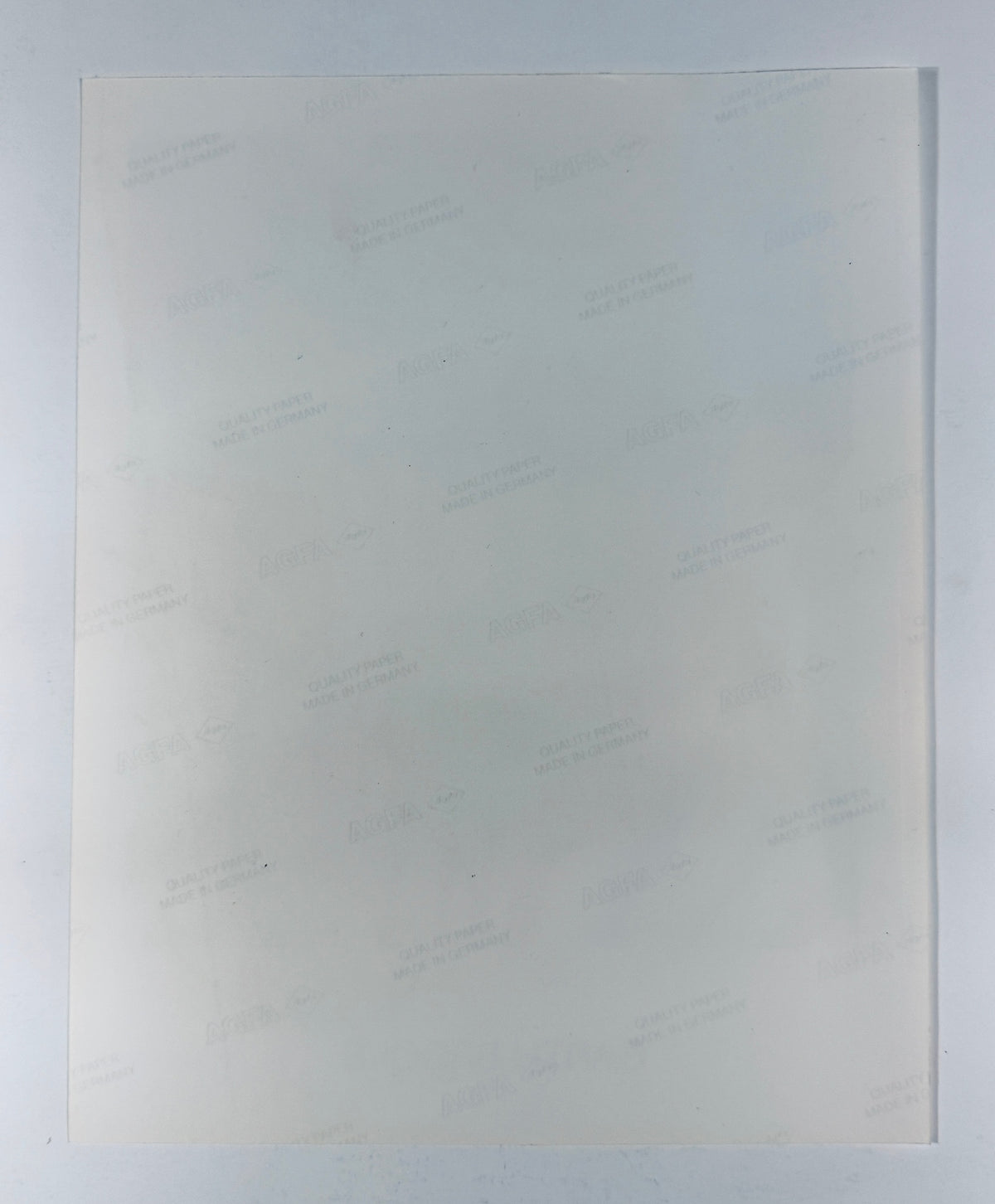 Back side of the vintage Garth Brooks signed photo showing Agfa photo paper watermark.