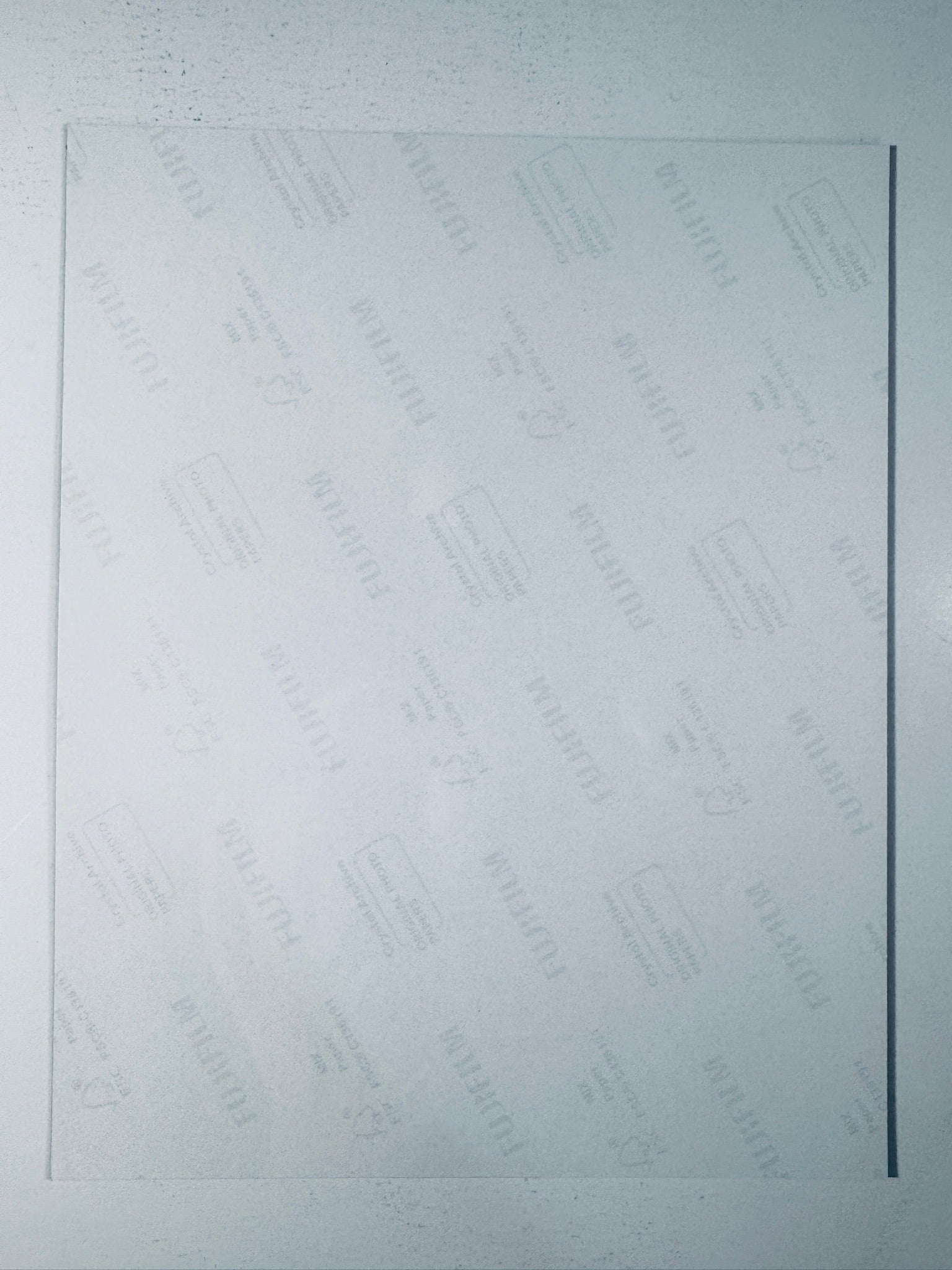 Back condition view of the Fujifilm Crystal Archive paper for the Gwyneth Paltrow signed Iron Man 8x10 photo.