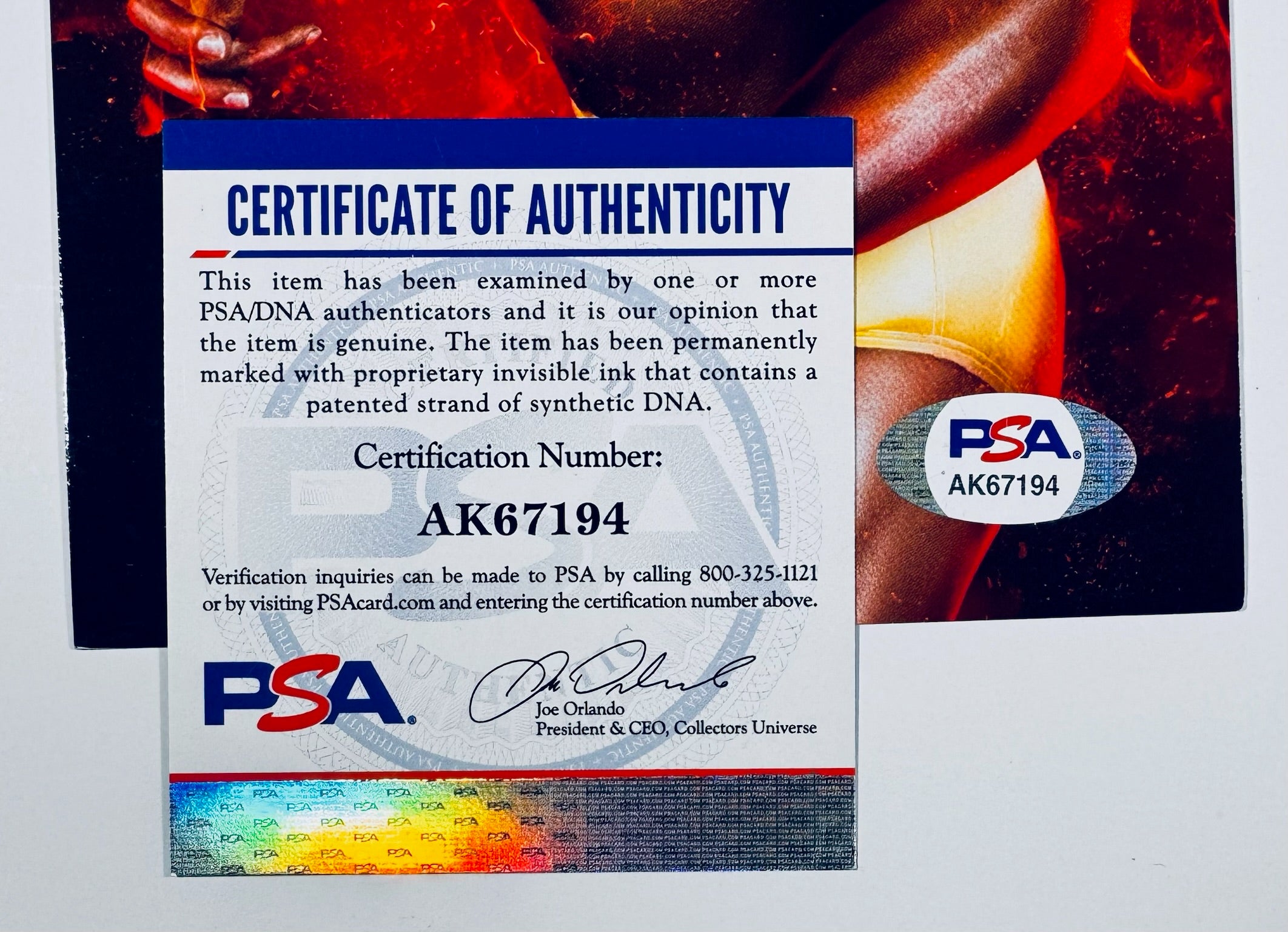Hulk Hogan signed WWE 2K15 card with PSA COA certificate