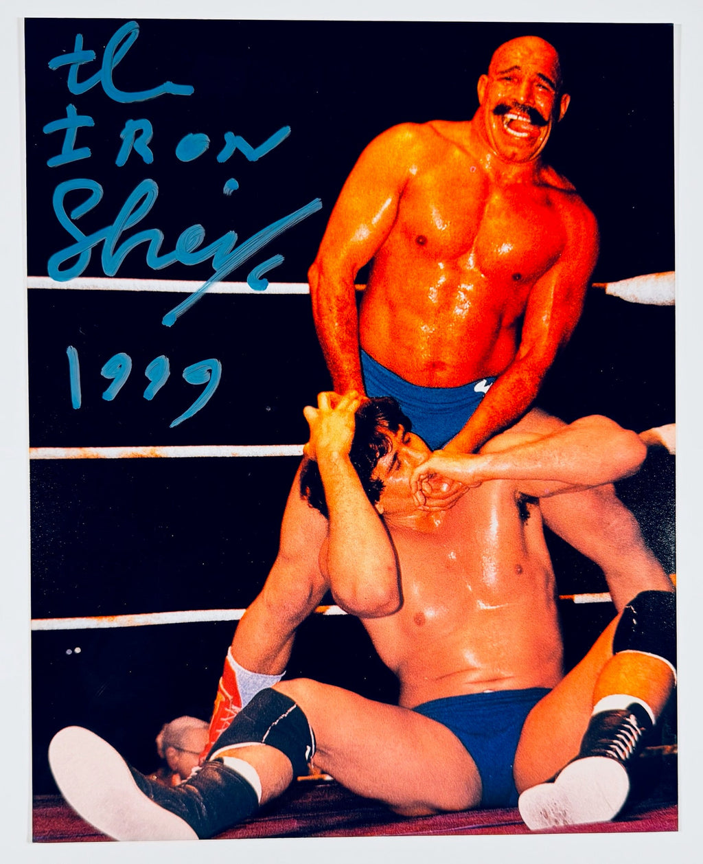 The Iron Sheik WWF legend signed 8x10 color glossy photograph front view