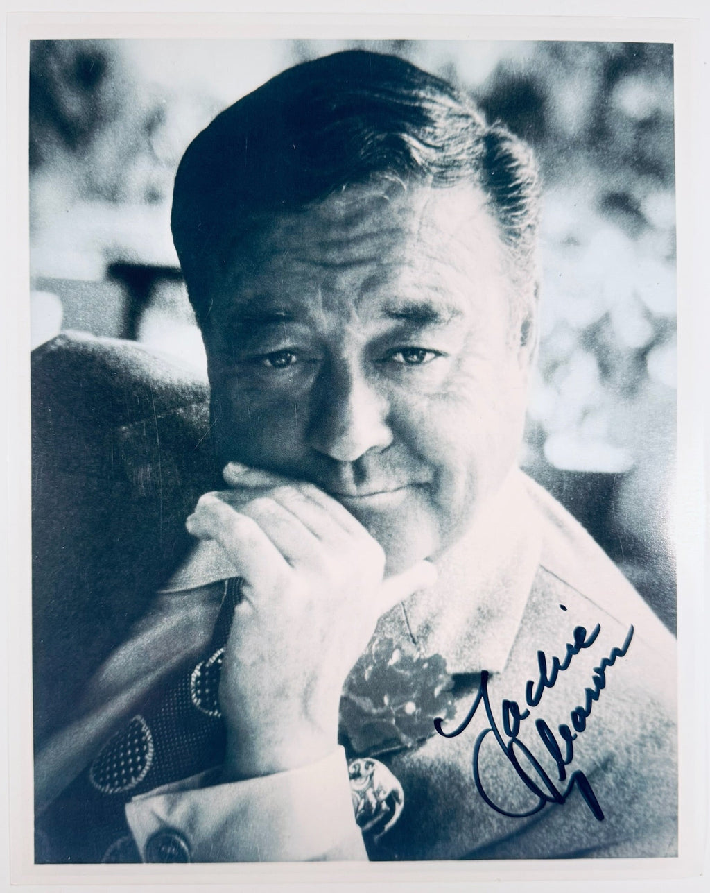 Jackie Gleason The Honeymooners signed 8x10 black and white glossy photograph front view