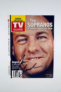 Autographed TV Guide magazine cover signed by James Gandolfini as Tony Soprano from The Sopranos.