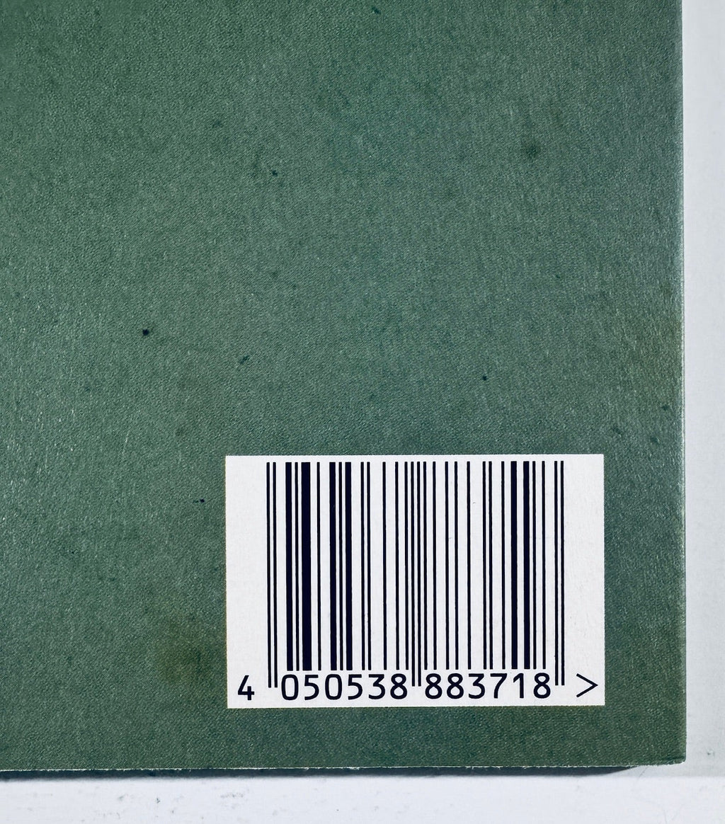 Close-up of the barcode on the back cover of the unplayed Jarak Qaribak vinyl record signed by Jonny Greenwood and Dudu Tassa.