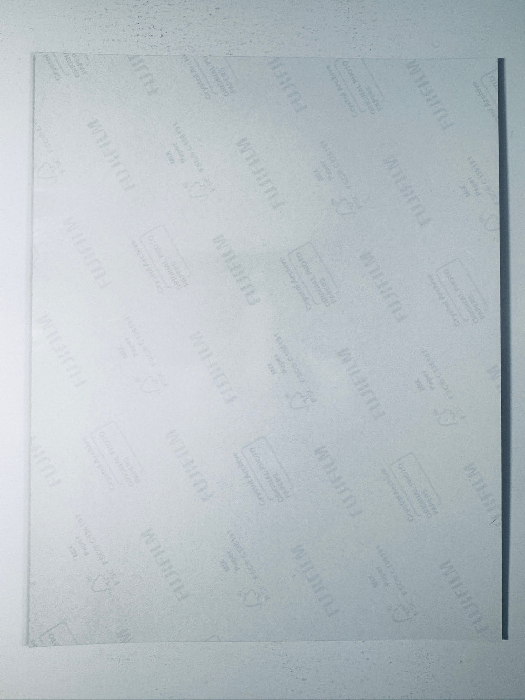 Back condition view of the Fujifilm Crystal Archive paper for the Jeff Bridges signed The Big Lebowski 8x10 photo.