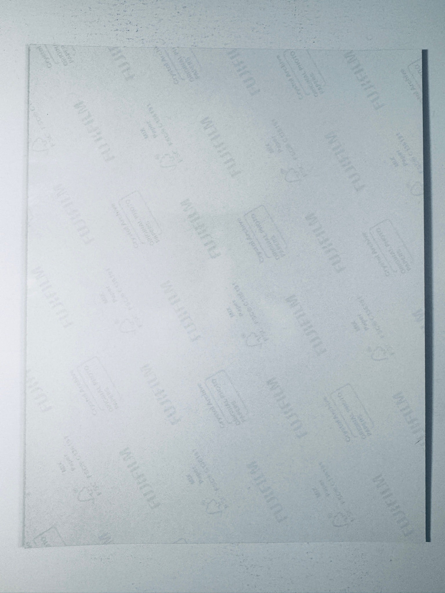 Back condition view of the Fujifilm Crystal Archive paper for the Jeff Bridges signed The Big Lebowski 8x10 photo.