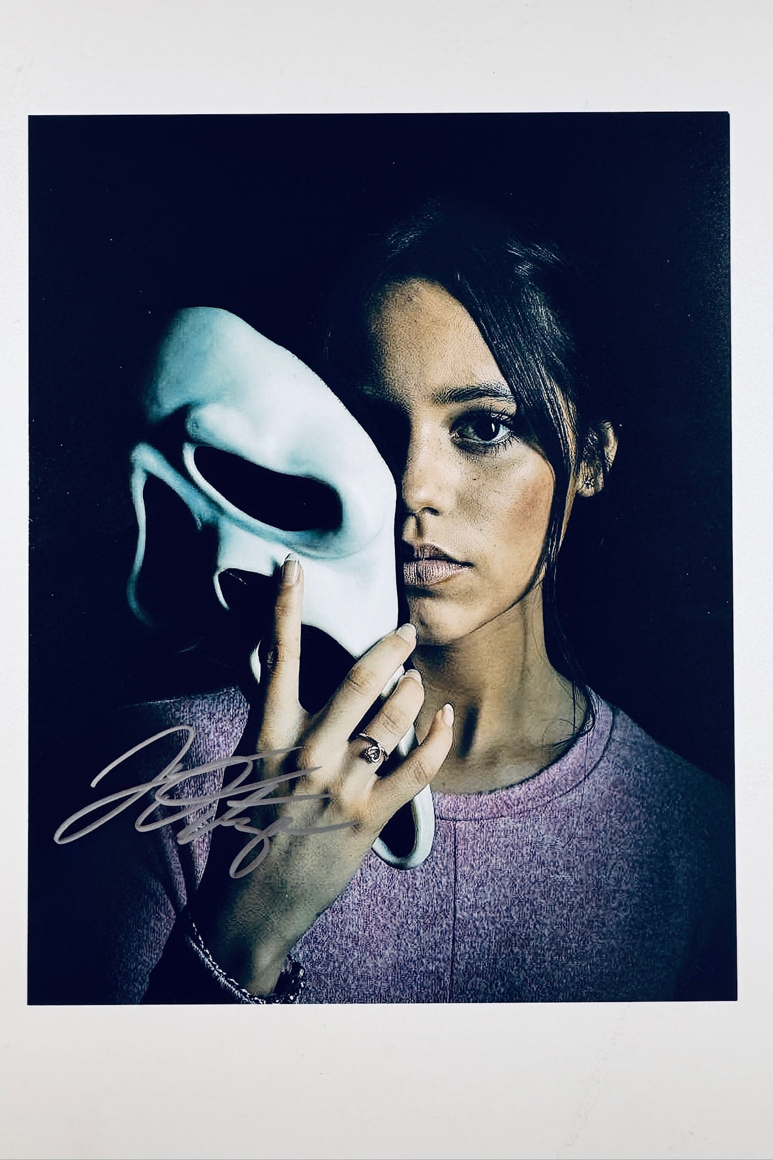 Jenna Ortega signed Scream 8x10 promotional photo front view with authentic autograph