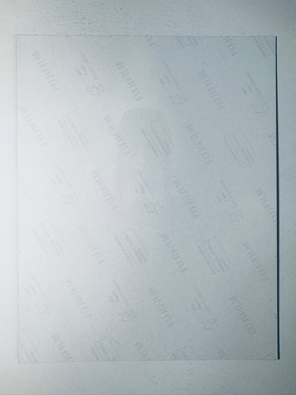 Back condition view of the Fujifilm Crystal Archive paper for the Jenna Ortega signed Wednesday 8x10 photo.
