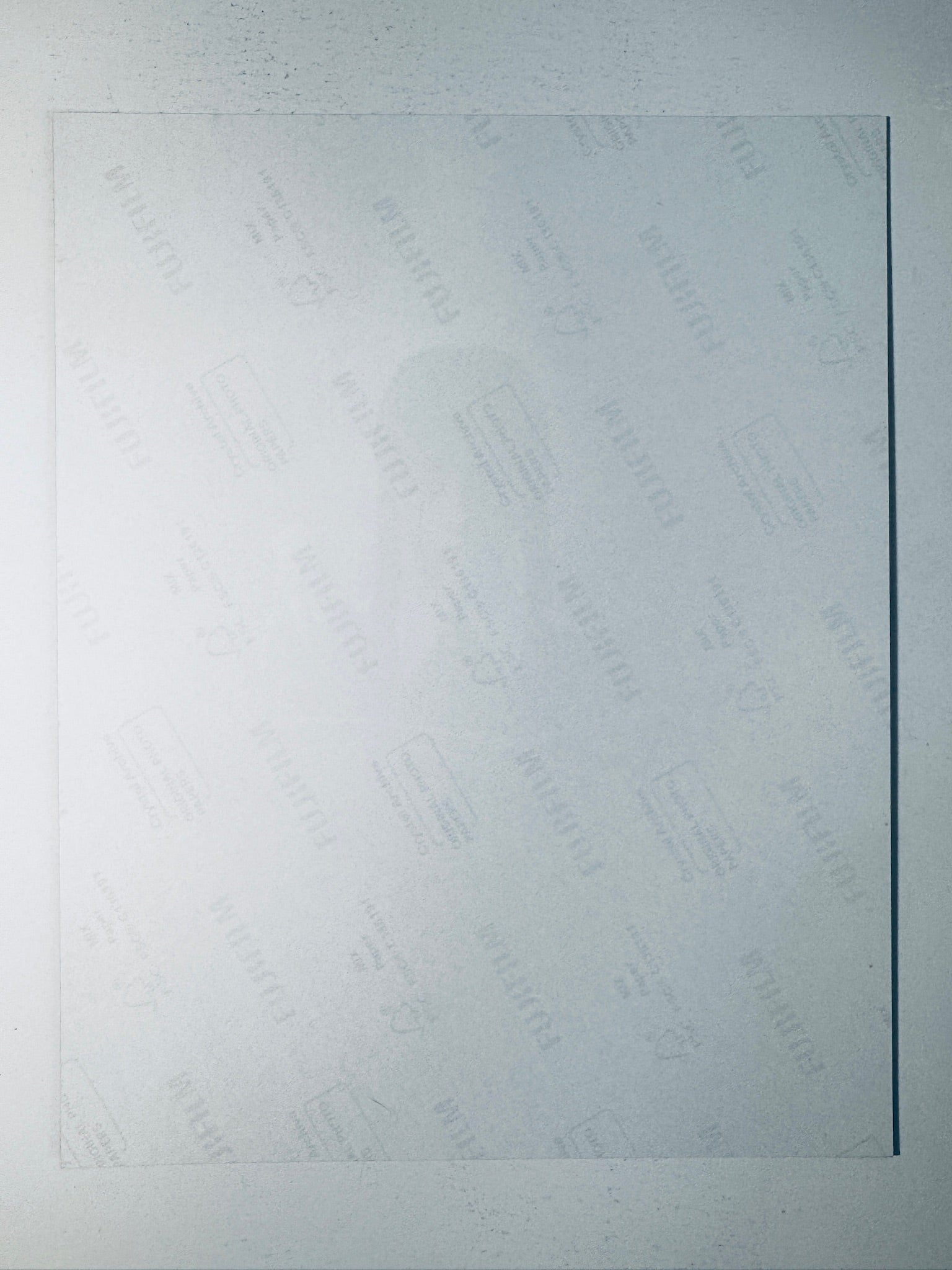 Back condition view of the Fujifilm Crystal Archive paper for the Jenna Ortega signed Wednesday 8x10 photo.