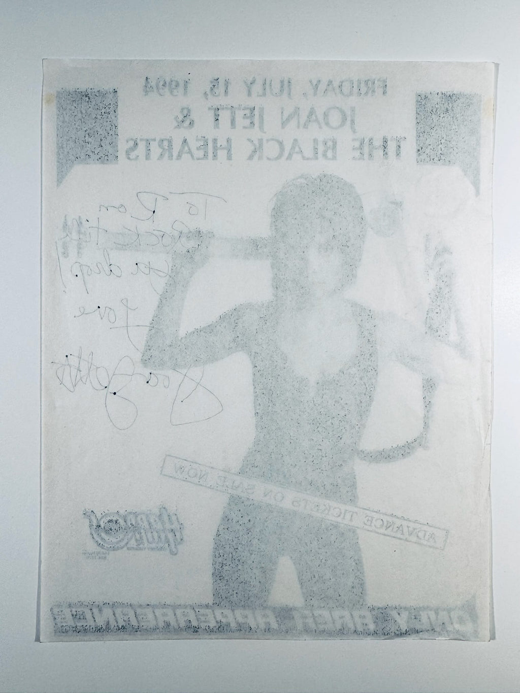 Joan Jett Signed Signature Autograph 8.5x11 Original Concert Promotional Poster - Northwest Cascade Collectibles