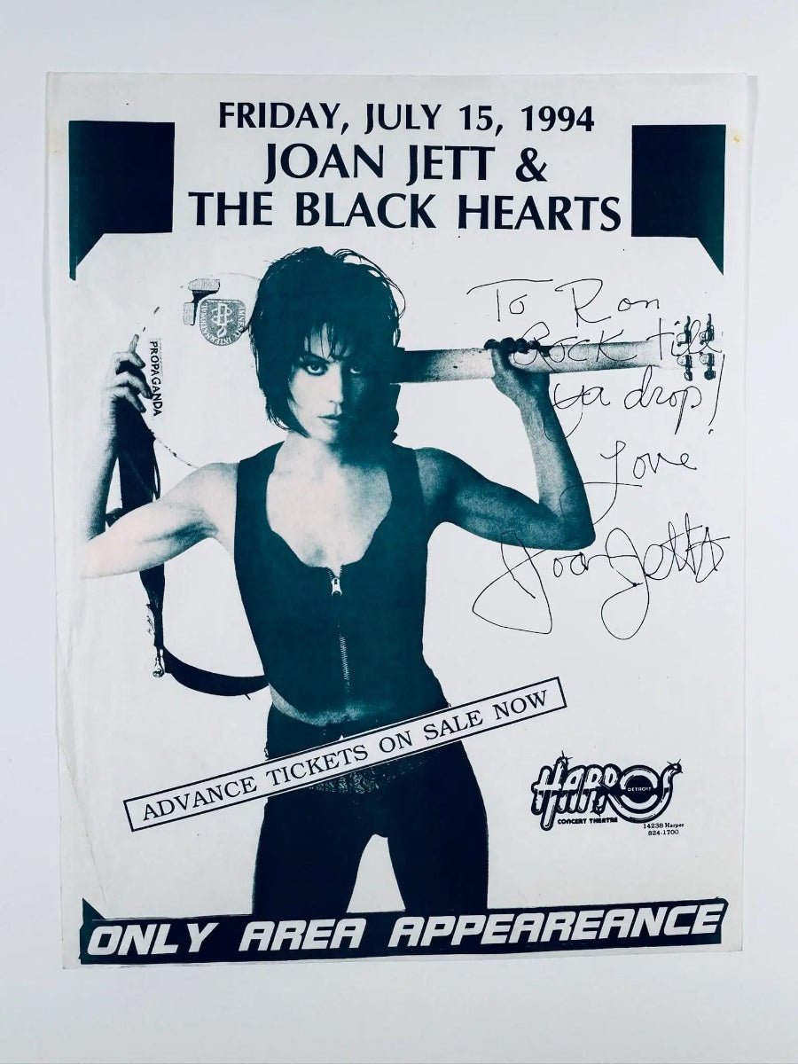 Joan Jett Signed Signature Autograph 8.5x11 Original Concert Promotional Poster - Northwest Cascade Collectibles