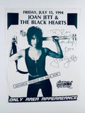 Joan Jett Signed Signature Autograph 8.5x11 Original Concert Promotional Poster - Northwest Cascade Collectibles
