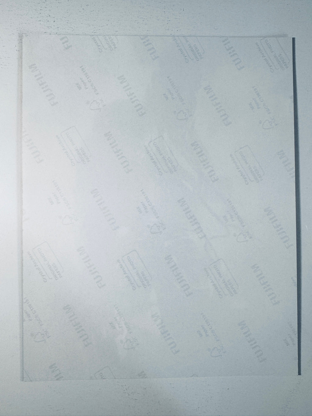 Back condition view of the Fujifilm Crystal Archive paper for the Josh Brolin signed Thanos 8x10 photo.