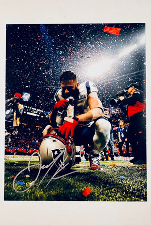 Julian Edelman Hand-Signed 8x10 Matte Photo – New England Patriots Super Bowl MVP Authentic Autograph