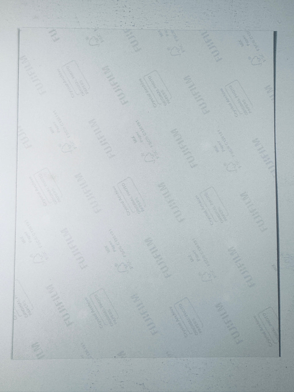 Back of the Fujifilm photographic paper showing the reverse side condition and paper branding for the Kathryn Hahn signed collectible.