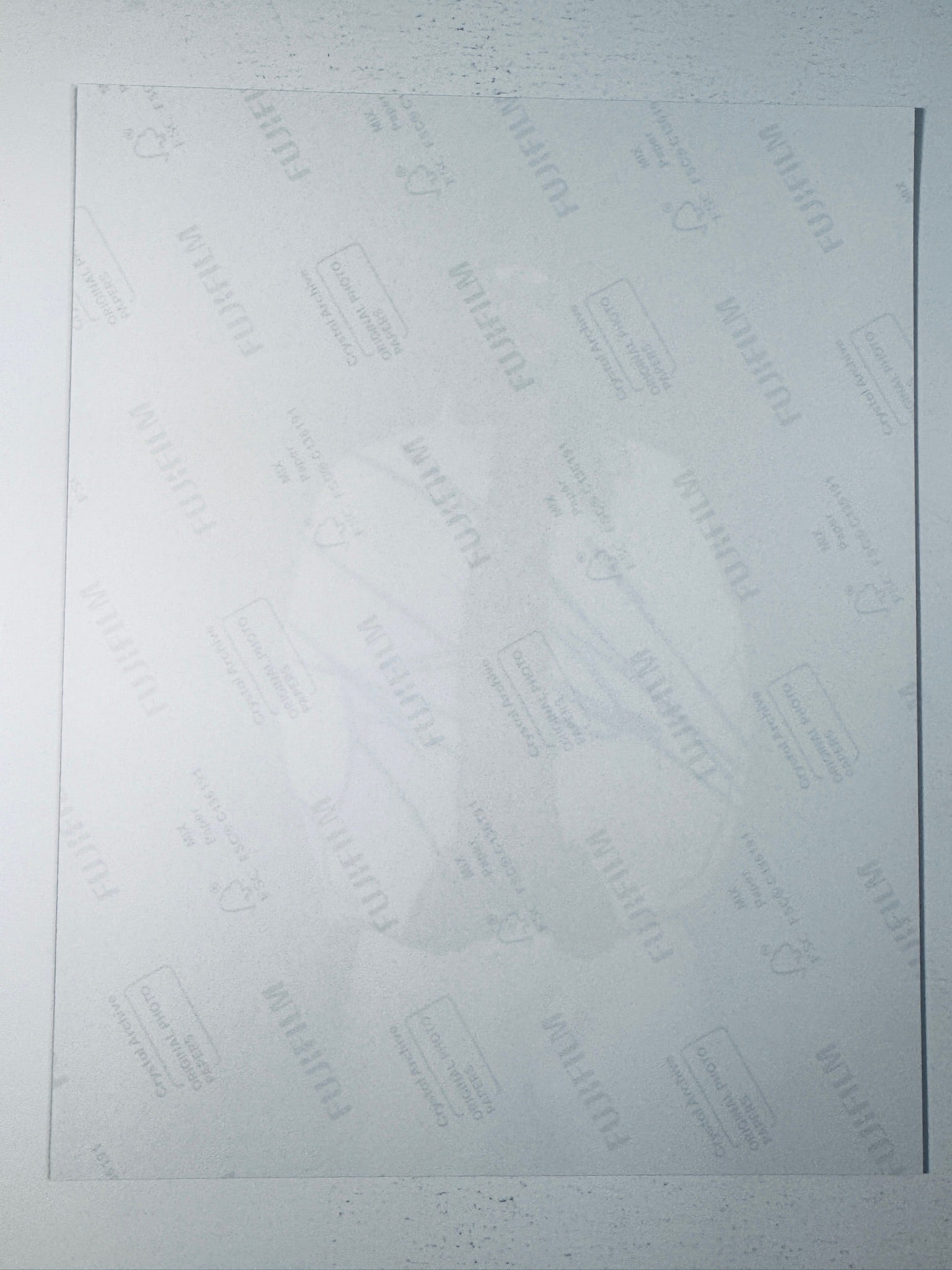 Fujifilm Crystal Archive photographic paper back surface showing the authentic backing and matte paper texture for the Kid Rock signed photo.