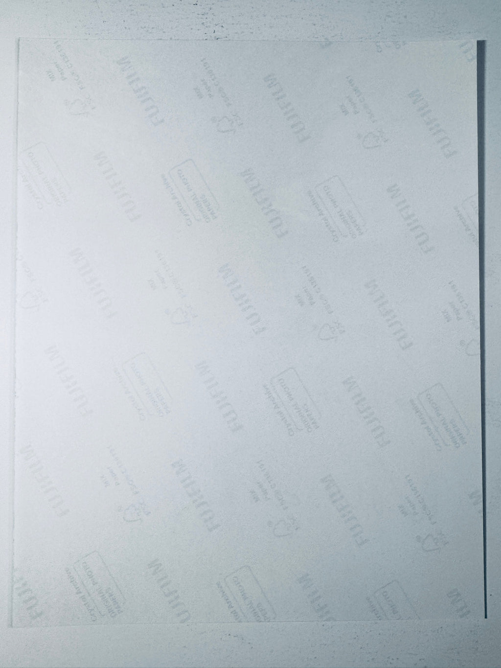 Back condition view of the Fujifilm Crystal Archive paper for the Krist Novoselic signed Nirvana 8x10 photo.