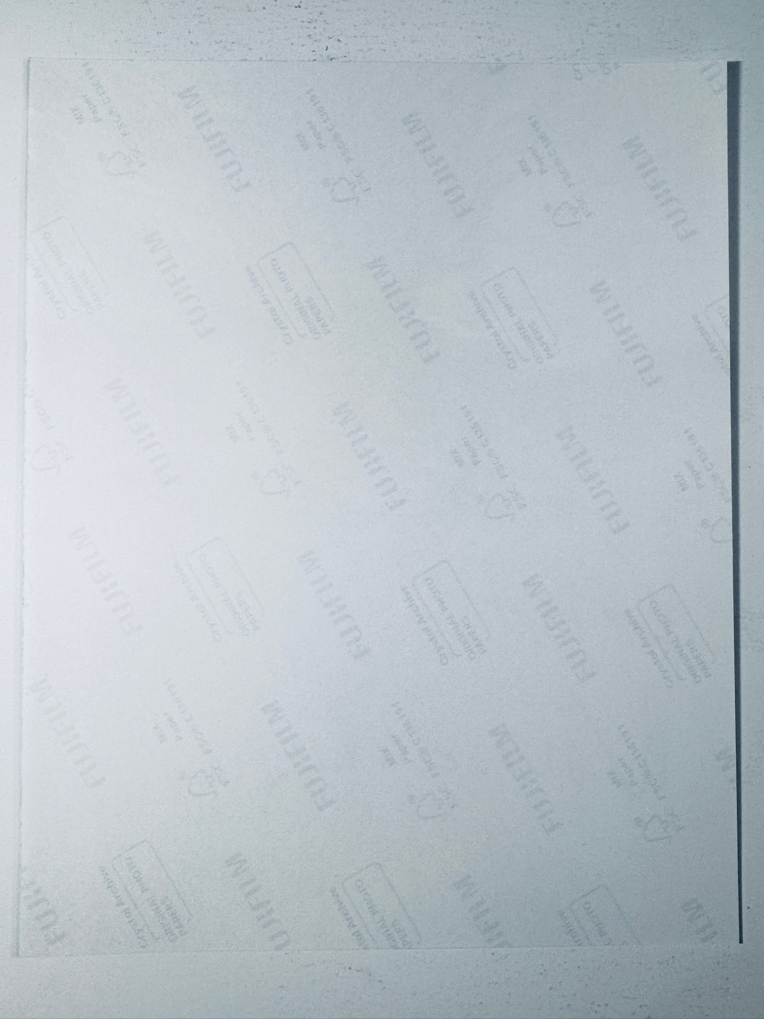 Back condition view of the Fujifilm Crystal Archive paper for the Krist Novoselic signed Nirvana 8x10 photo.