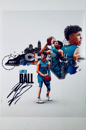 LaMelo Ball Hand-Signed 8x10 Matte Photo – Charlotte Hornets NBA Draft Authentic Autograph