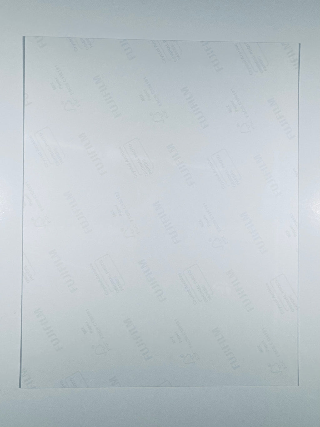 The back of the 8x10 photograph showing its current condition and paper quality