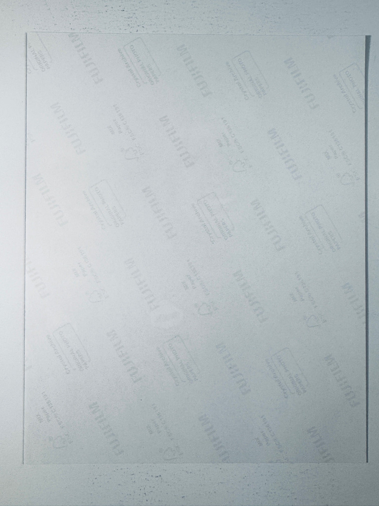 Fujifilm Crystal Archive photographic paper back surface showing the authentic backing and matte paper texture for the Loretta Swit signed photo.